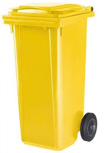 Contenedor reciclaje de 120 Lts. amarillo